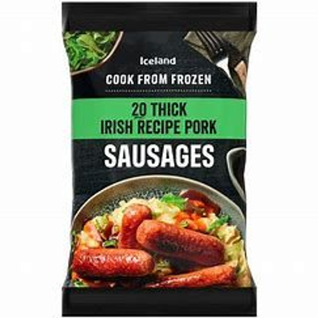 Iceland 14 Thick Irish sausages 700g