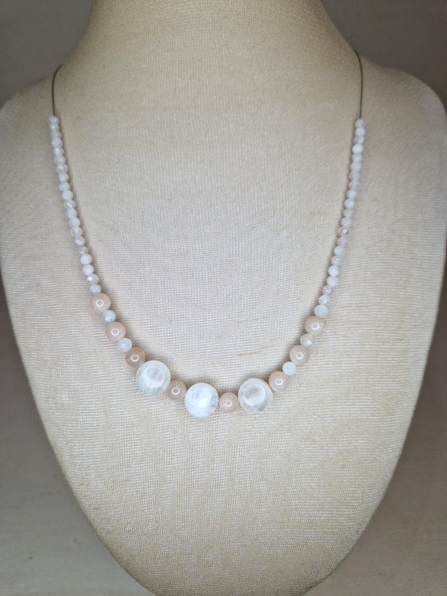 Pierre-de-lune, Quartz rose / 011