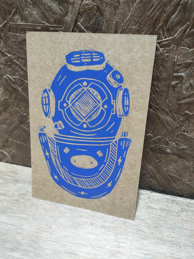 Diver's Helmet postcard