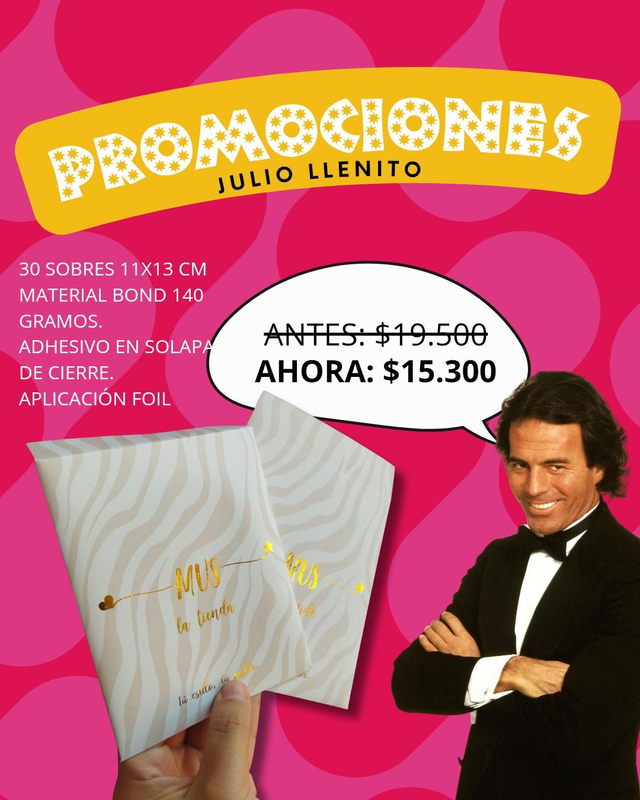 PROMOCIÓN JULIO- SOBRES FOIL