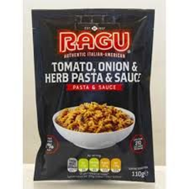 Ragu Pasta &amp; Sauce Tomato Onion &amp; Herb 110g