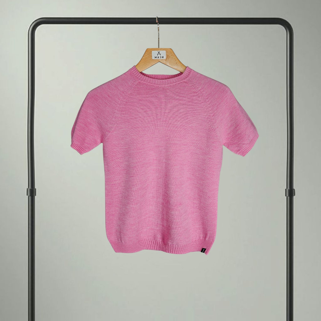 Kurzarm-Pullover "Nico" aus extrafeiner Merinowolle