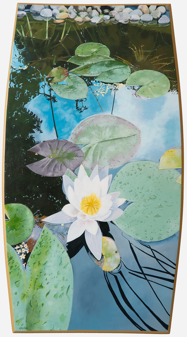 Original Acrylic Painting - Garden Pond