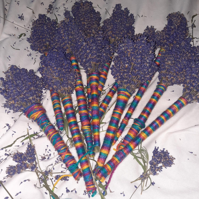 Rainbow Lavender Wand's