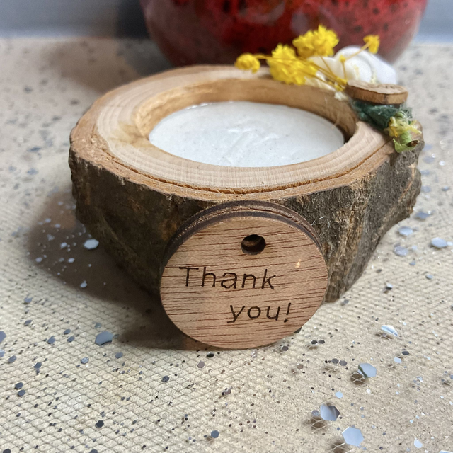 10 /50/100 Pieces Handmade Rustic Wood Tea Light Holder: Wedding Favours
