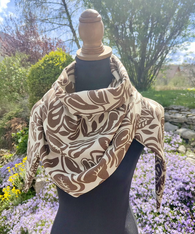 Chèche légère lin beige 