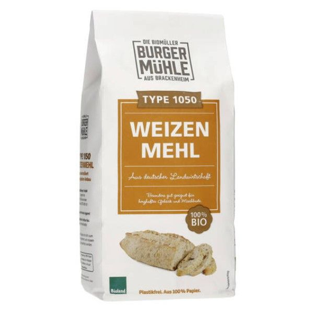 Burgermühle Weizenmehl Type 1050, 1kg Packung