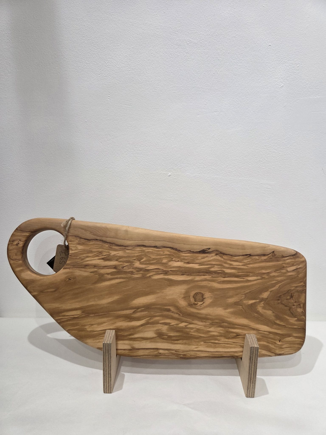 Large Plain Italian Olivewood Wooden Chopping Board With Hole - AH-004