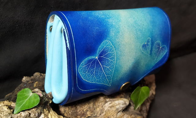 Porte Monnaie Soufflet- Cœur de Lierre