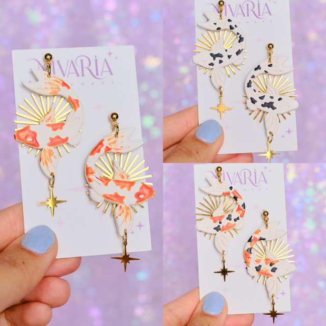 Pendientes koi celestiales