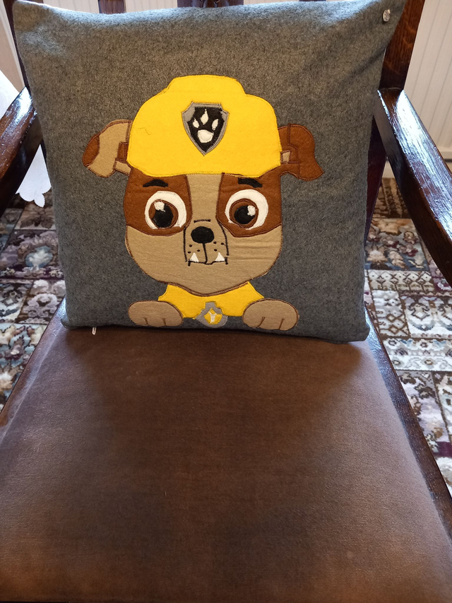 Builder Puppy Cushion Cover