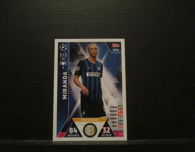MIRANDA - UEFA Champions League Match Attax 2018/19 Original Trading Card #259