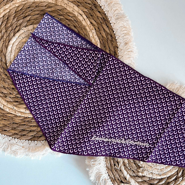 Foulard bandana Demi-lune violet