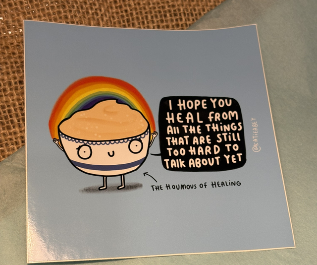 Humous of healing vinyl sticker