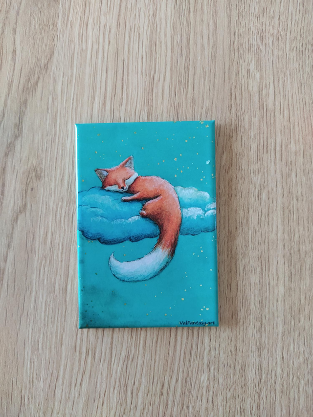 Magnet "Renard nuage" 7,8 x 5,3cm
