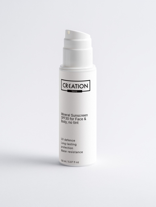 Protezione solare minerale SPF30 per viso e corpo, senza tinta 150 ml
