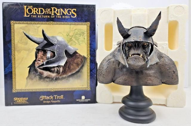 Lord Of The Rings Attack Troll Design Maquette Bust Statue LOTR Sideshow WETA