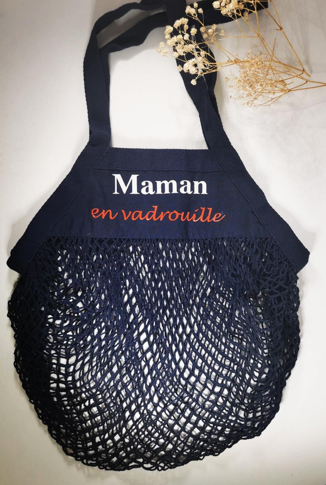 Sac filet "maman en vadrouille" 