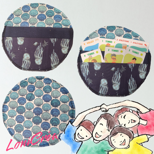 Porte Carte Rond "Coquillage"