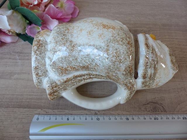 Pichet Chouette en Céramique – Faïencerie Longchamp Vintage | Pot à Eau Peint à la Main – Décoration Cuisine Maison de Campagne