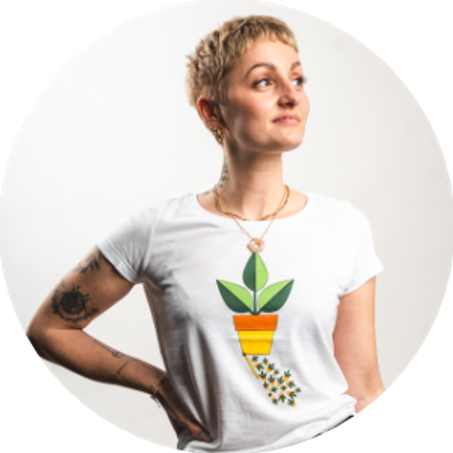 Shirt Comic Ficus White (female)