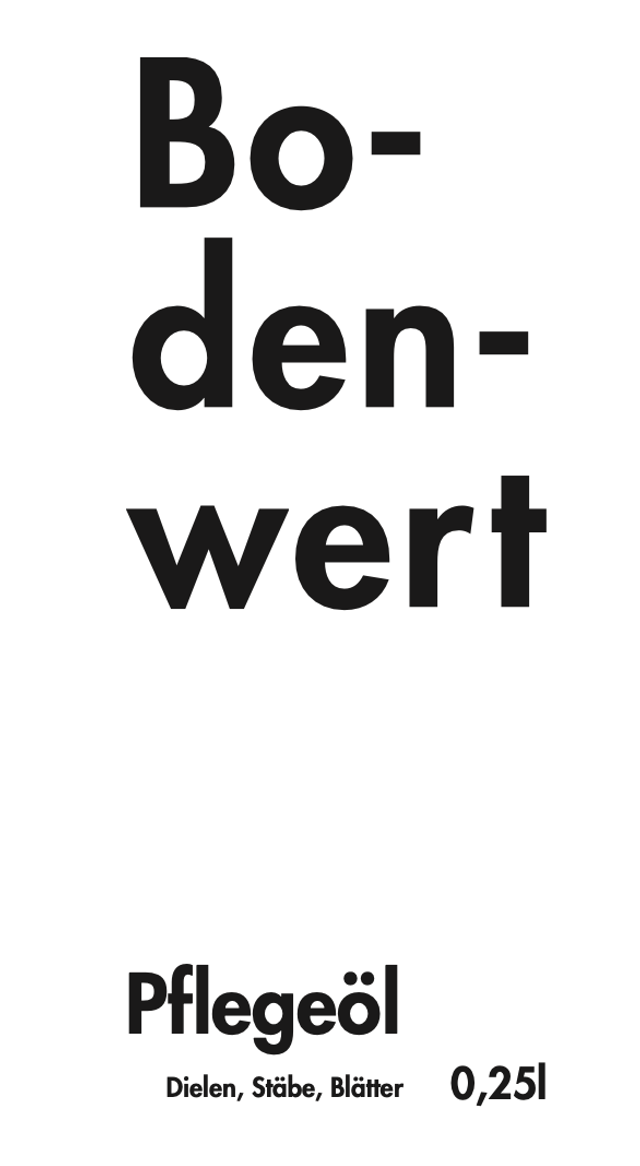 Bodenwert Pflegeöl 0,75l, Weiß