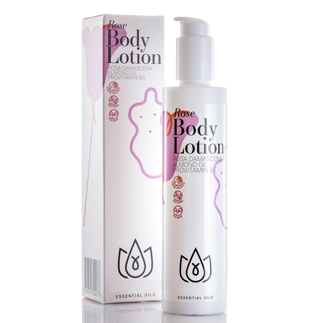 Body lotion with rose