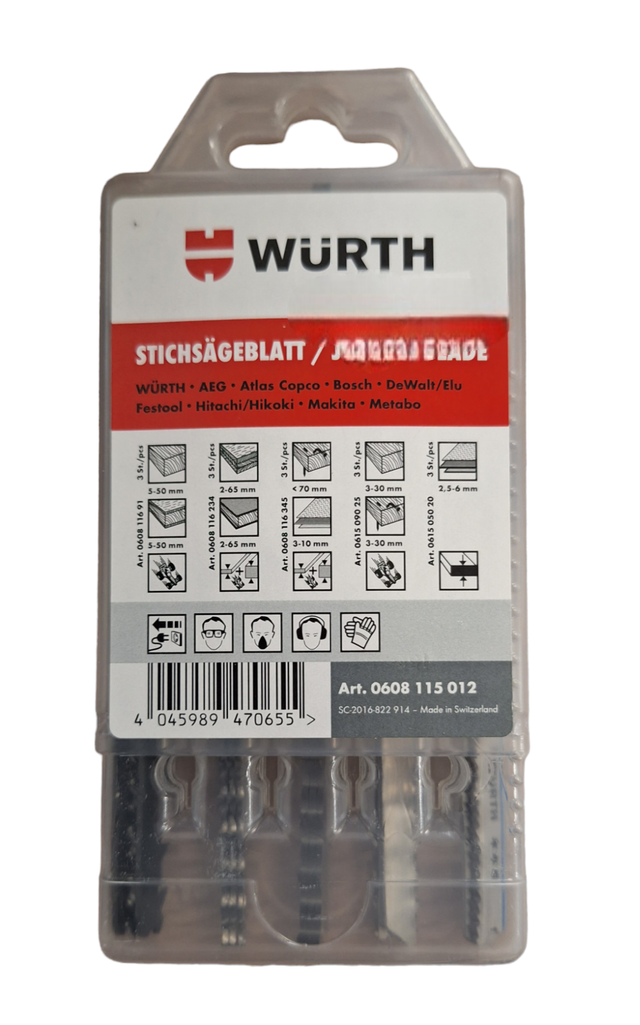 Assortiment 15 lames scie sauteuse Wurth