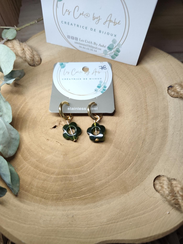 BO CHIC CREOLES GOLD/FLEUR KAKI 0000821