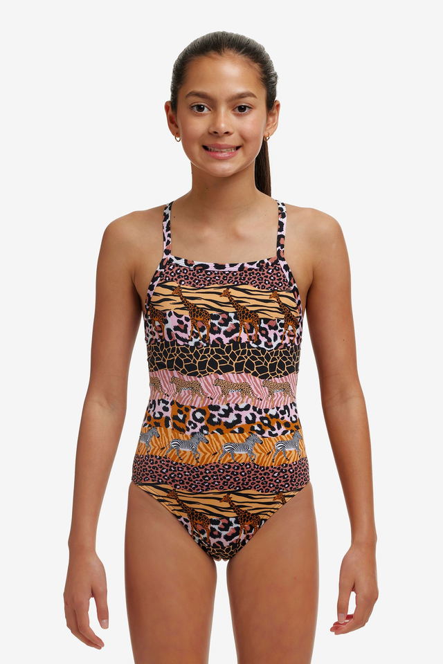 GIRL'S FUNKITA ZOO LIFE TIE ME TIGHT ONE PIECE