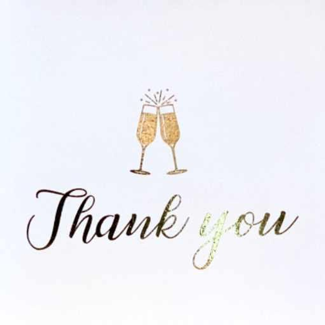 Thank You Gold Foil Toast