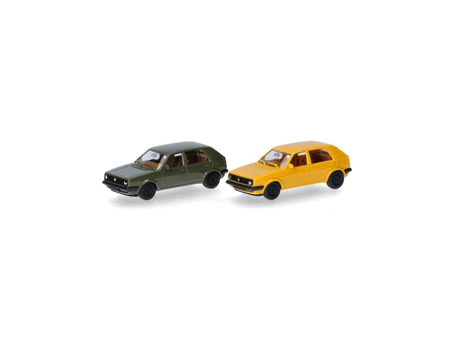 MiniKit: 2x Volkswagen (VW) Golf II 4 portes Herpa 012195-010 H0