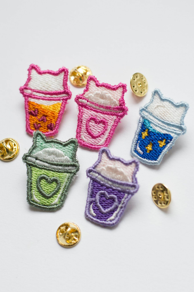 Pin's brodés bubble tea