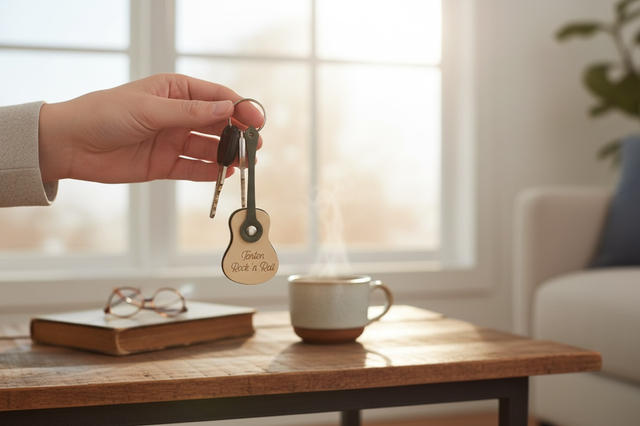 Porte clés guitare personnalisée