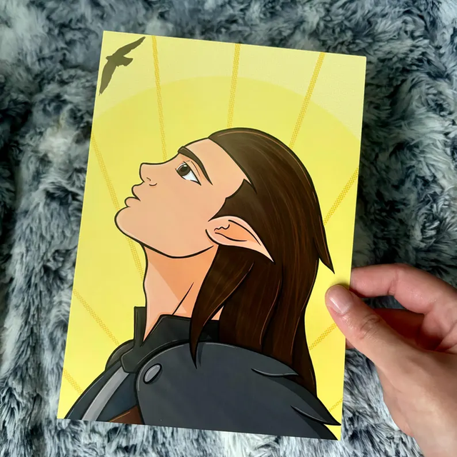 Vax'ildan Critical Role Vox Machina A5 Portrait Print