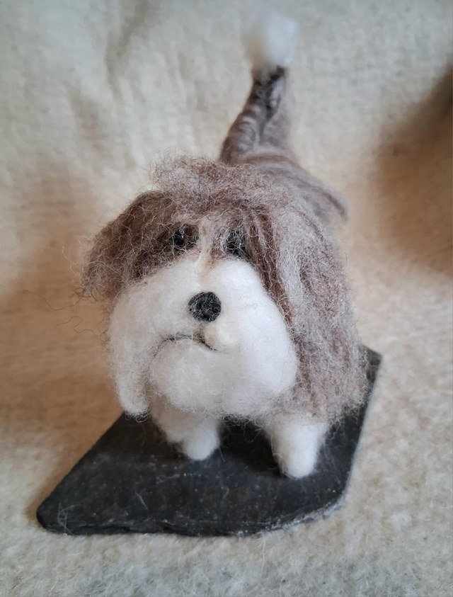 Needle Felt Large Bearded Collie