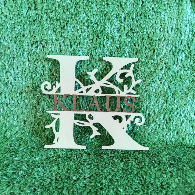 Lettre décorée + prénom