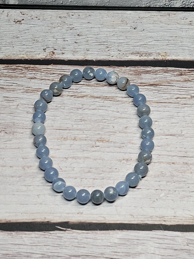 Bracelet en Angélite – 6 mm