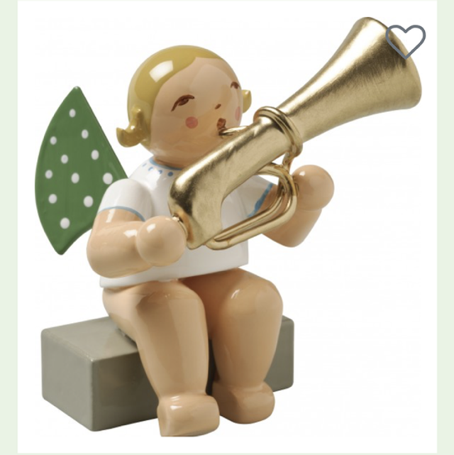 Wendt & Kühn Engel mit Basstrompete sitzend