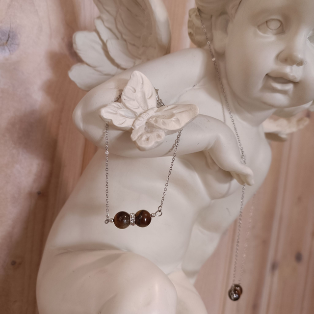 Bracelet chaine Œil de Tigre Brun