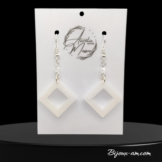 Boucles d'oreilles résine