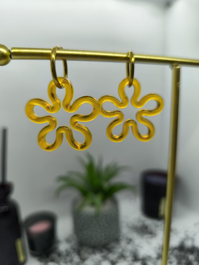 Pampilles interchangeables FLORA jaune transparent 