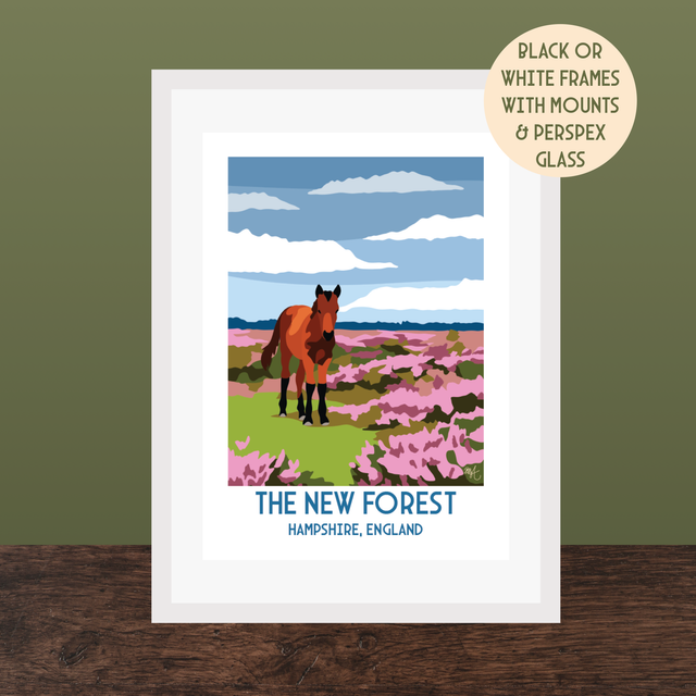 The New Forest, Hampshire, Travel Poster Print ā Vintage Style Wall Art