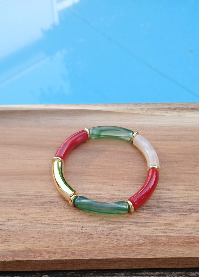 Bracelet perles tubes