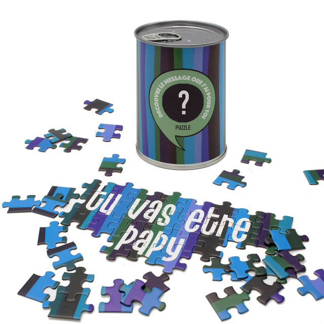Puzzle à message "Tu vas être papy"