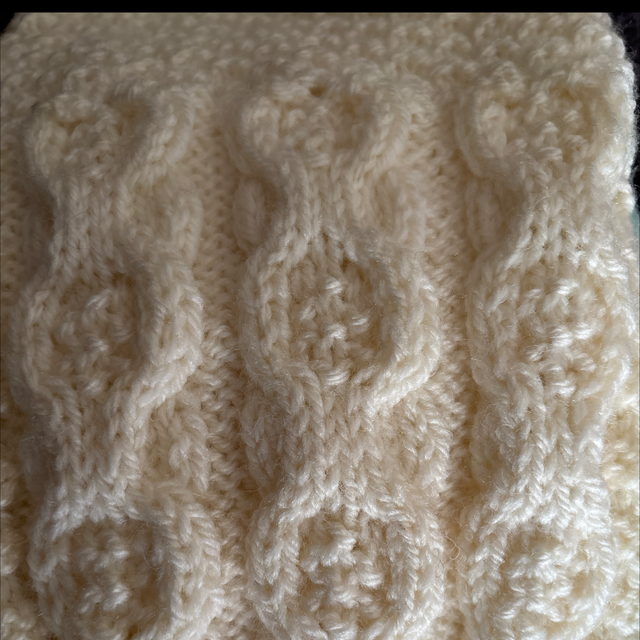 Cream car seat blanket 