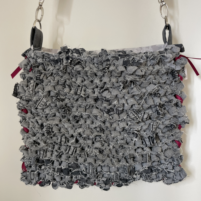 Frizzle knitted crossbody bag