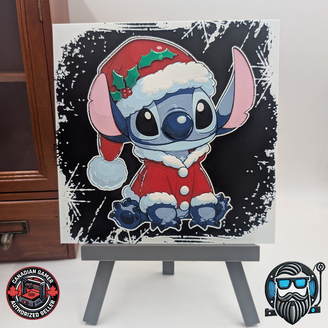 Tableau décoratif 3D Hueforge – Créature festive Noël – PLA – 200 x 200 mm