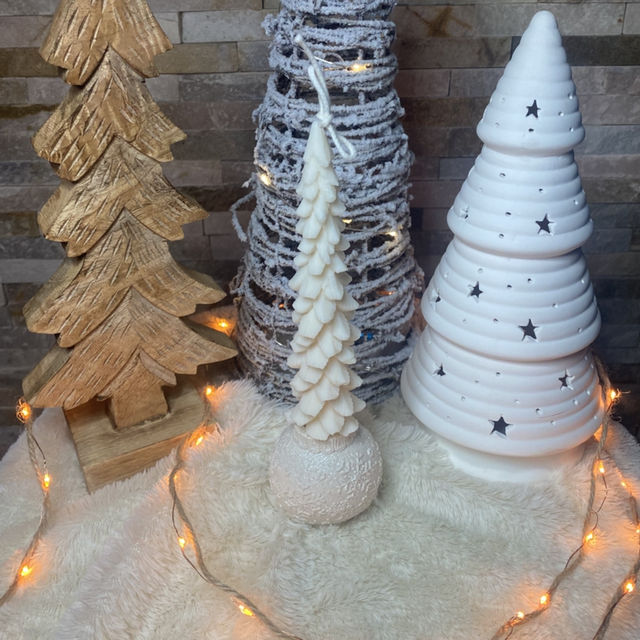 Cierge avec bougeoir 