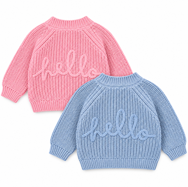 'Hello' cardigan